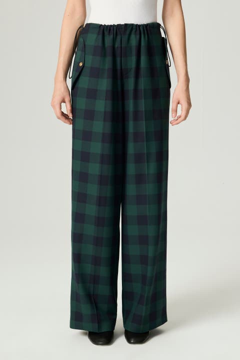 Drawstring Wide-Leg Pants