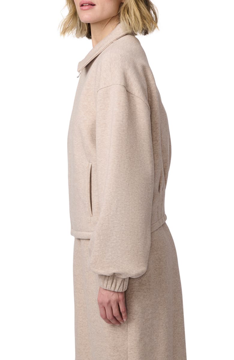 Bernardo Knit Fleece Jacket, Alternate, color, Heather Taupe