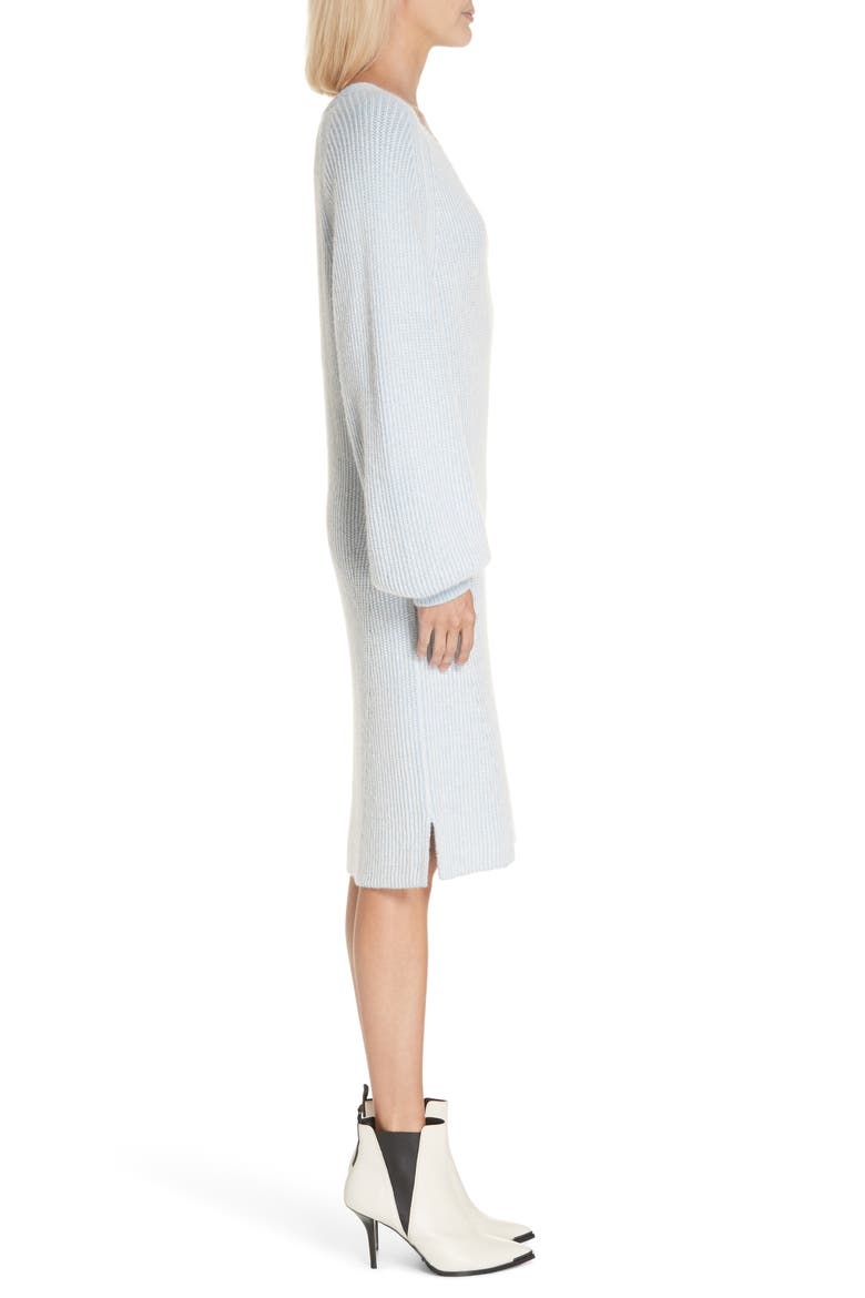 Mallory Baby Alpaca Sweater Dress, Alternate, color, POWDER BLUE