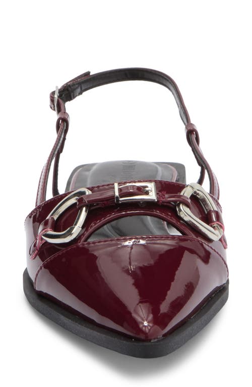 Wild Diva Lounge Astor Slingback Flat In Burgundy