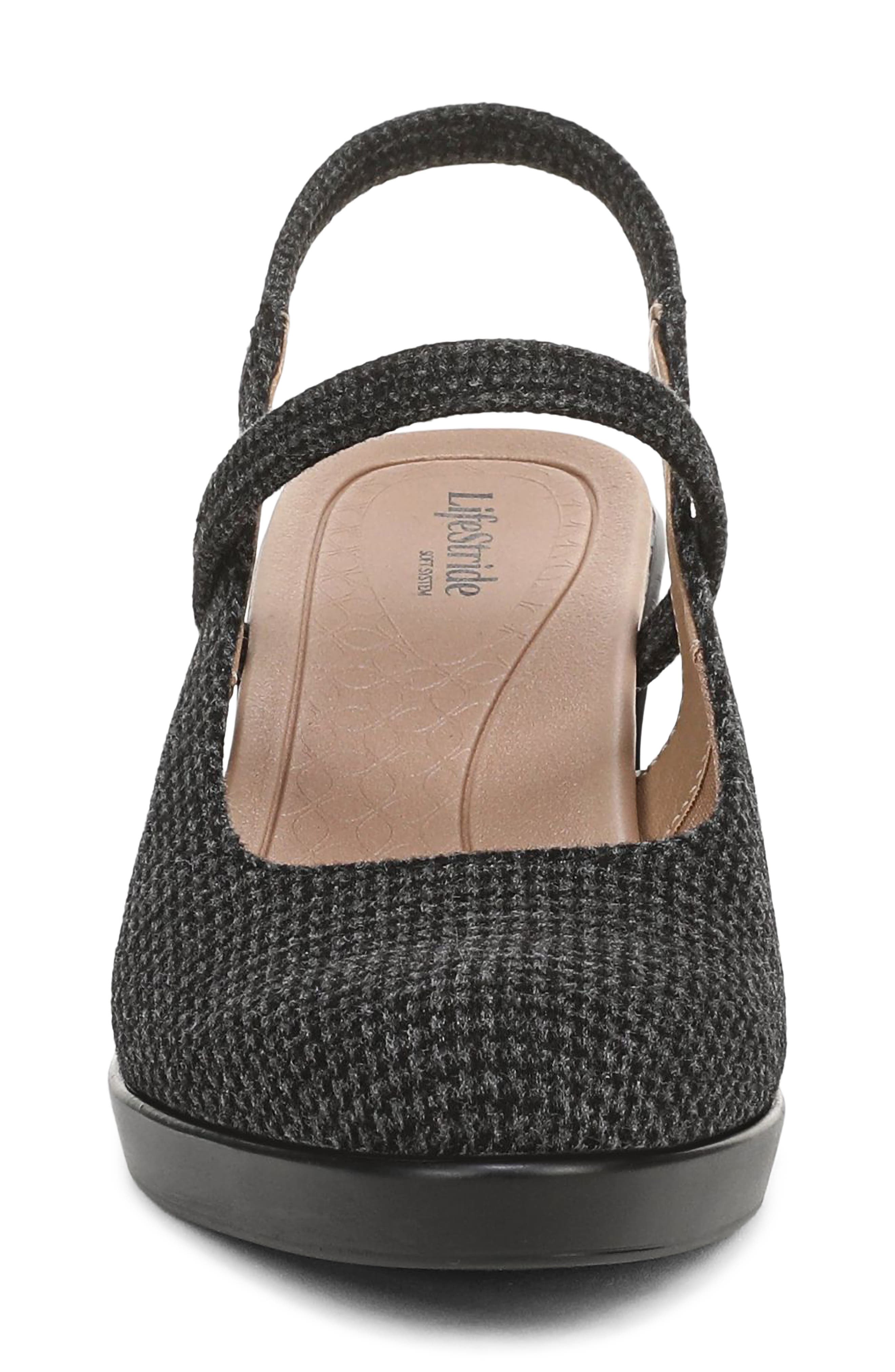 LifeStride Evoke Slingback Mary Jane Platform Pump, Alternate, color, Black Grey