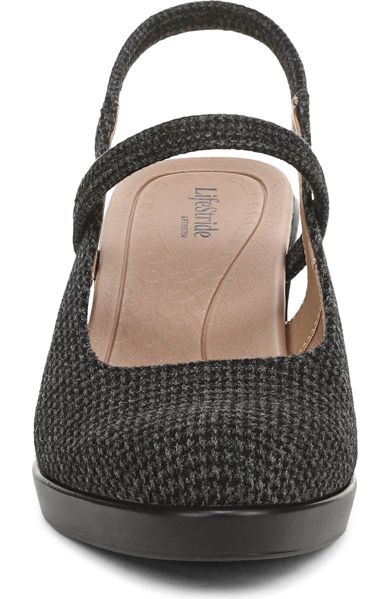 LifeStride Evoke Slingback Mary Jane Platform Pump, Alternate, color, Black Grey