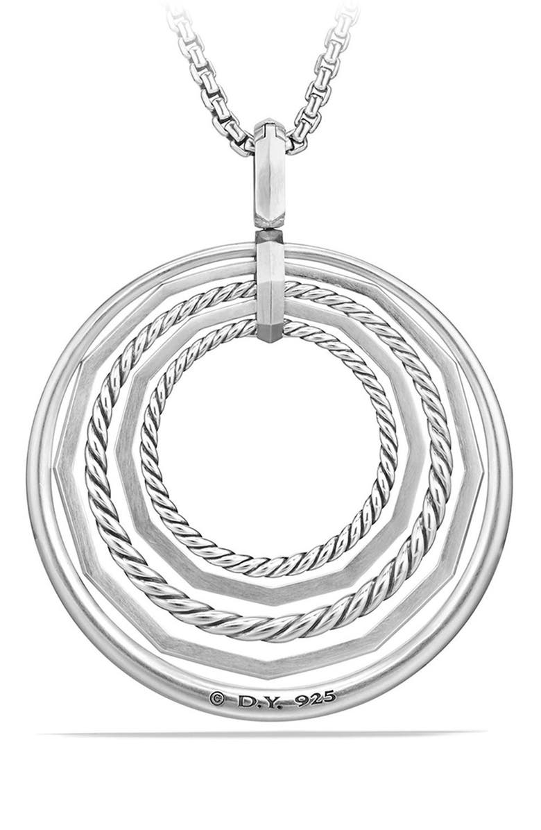 David Yurman Stax Large Pendant Necklace with Diamonds, Alternate, color,