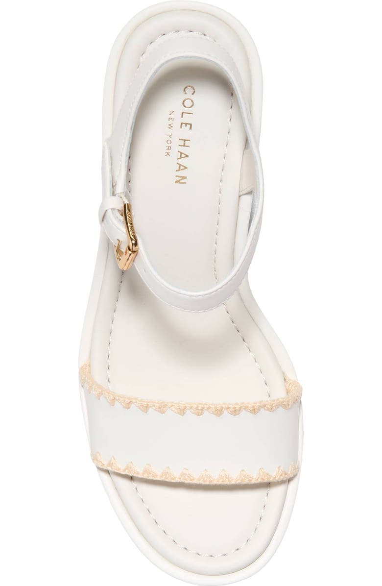 Cole Haan Asbury Cloudfeel Wedge Sandal, Alternate, color, Powder Leather /Natural Raffia