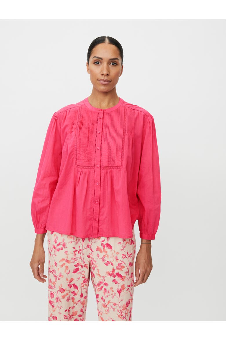 MaIlvianne Pintuck Detail Blouse, Main, color, Carmine