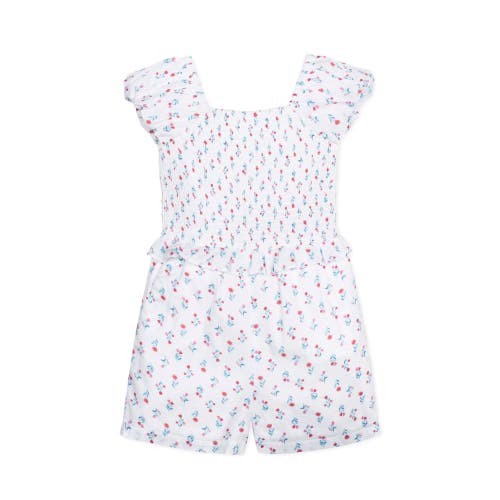 HOPE & HENRY HOPE & HENRY GIRLS' ORGANIC PUFF SLEEVE SMOCKED ROMPER, TODDLER