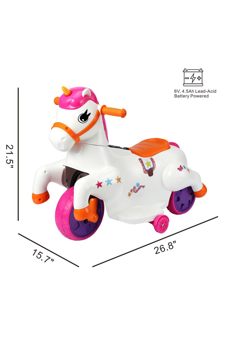 Unicorn Electric Ride On Vehicle, Alternate, color, Multicolored
