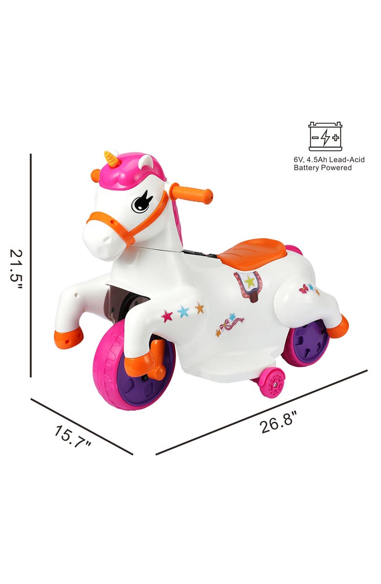 Trimate Unicorn Electric Ride On Vehicle, Alternate, color, Multicolored