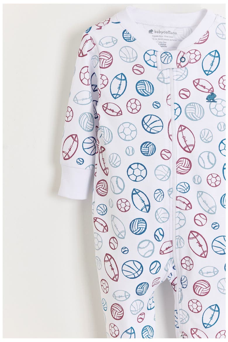 Bouncy Zip Footed Pajama for Infant, Alternate, color, FULL-PRINT