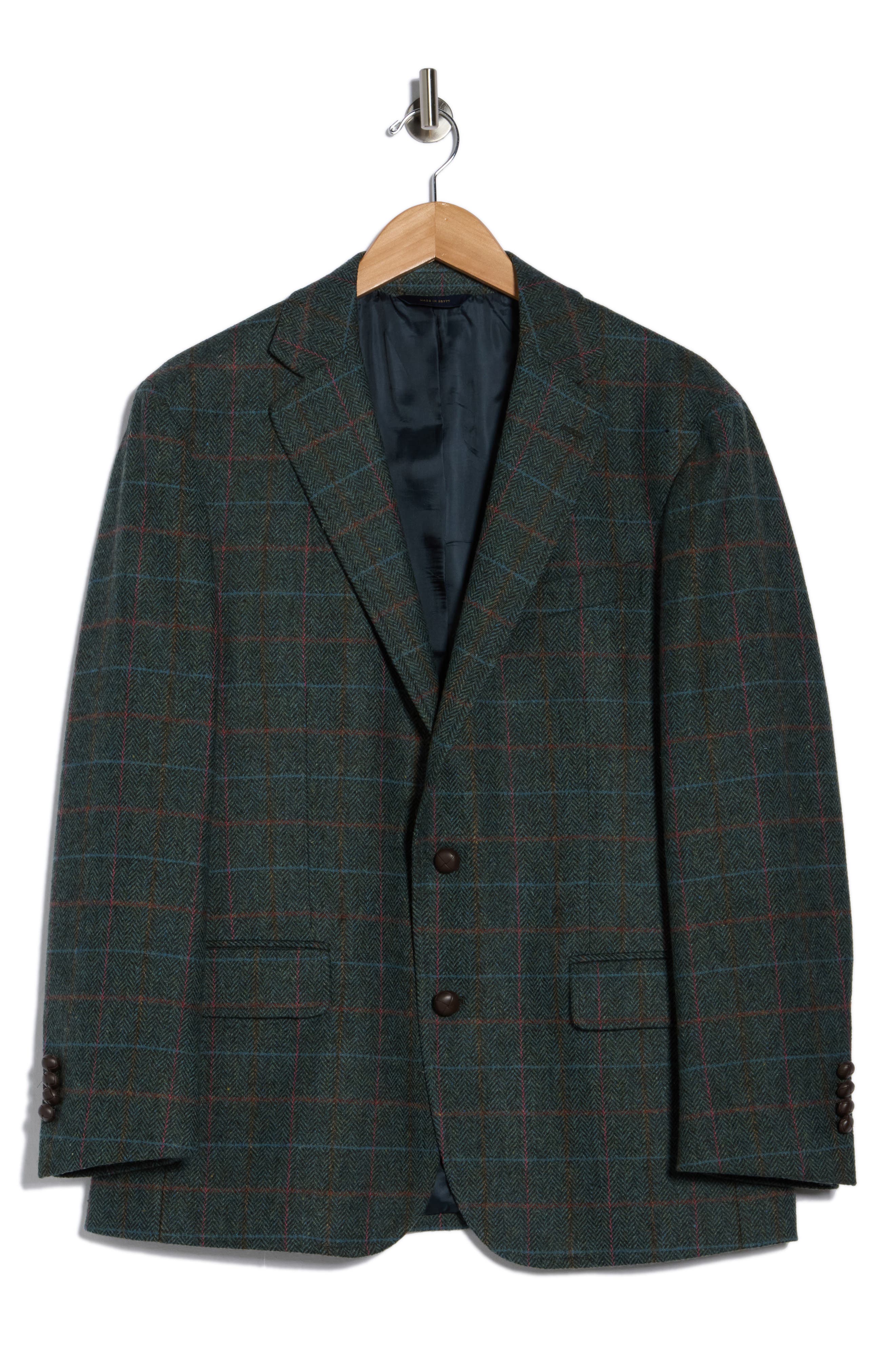 Brooks Brothers Plaid Tweed Wool Blazer
