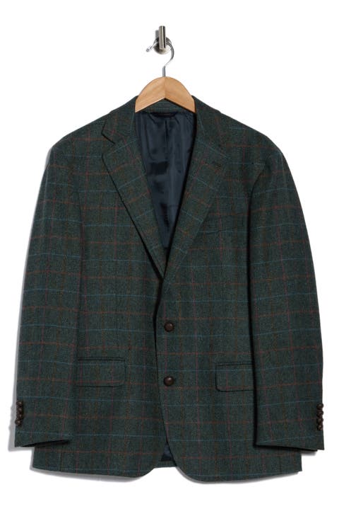 Plaid Tweed Wool Blazer (Regular & Big)