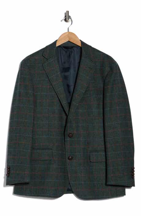 Brooks Brothers Plaid Tweed Wool Blazer