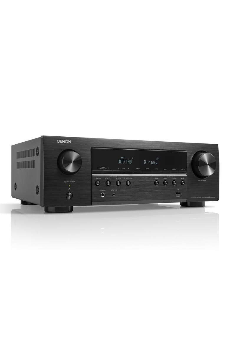 Denon AVR-S670H 5.2 Channel 8K Home Theater Receiver with Dolby TrueHD Audio, HDR10+, and HEOS Built-In, Alternate, color, Black