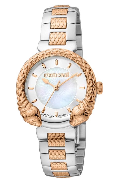 Two-Tone Mother-of-Pearl Bracelet Watch, 32mm