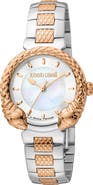Roberto Cavalli by Franck Muller Two-Tone Mother-of-Pearl Bracelet Watch, 32mm