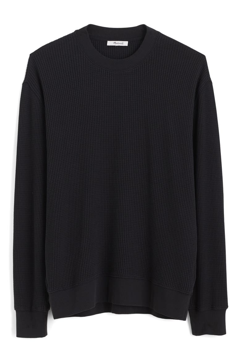 Waffle Sweatshirt, Alternate, color, LICORICE