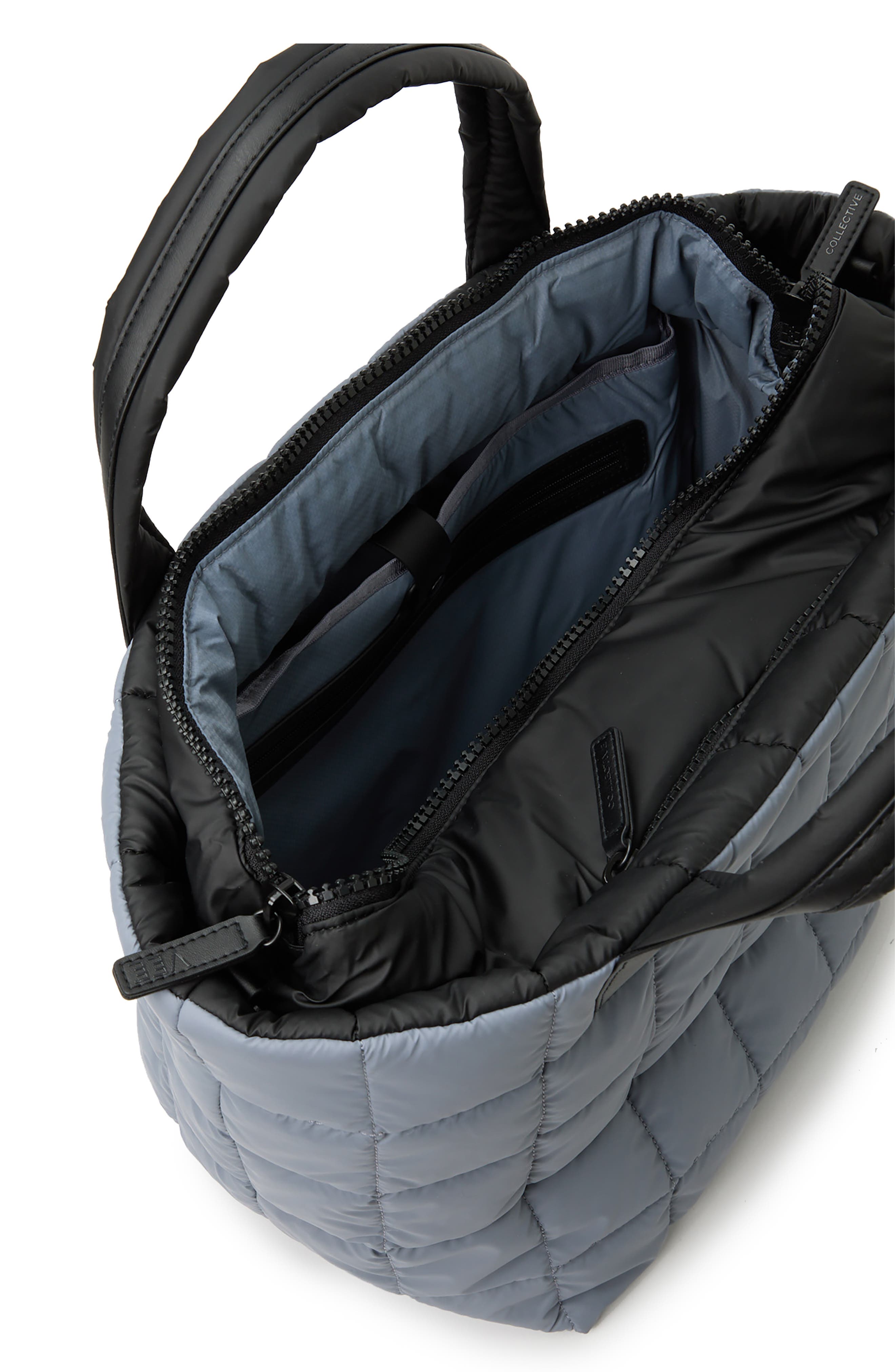 VeeCollective Medium Porter Water Repellent Quilted Tote, Alternate, color, Slate Grey Gry