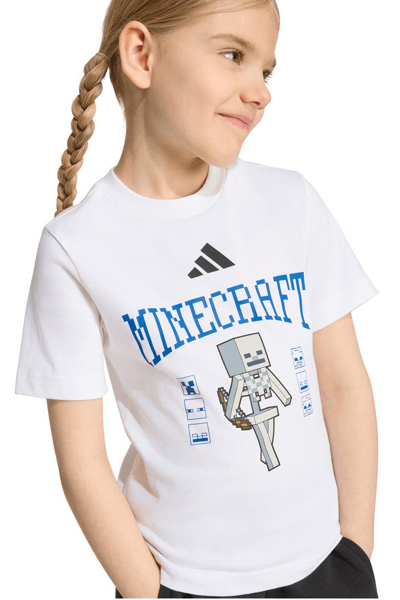 x Minecraft Kids' Cotton Graphic Print T-Shirt, Alternate, color, WHITE