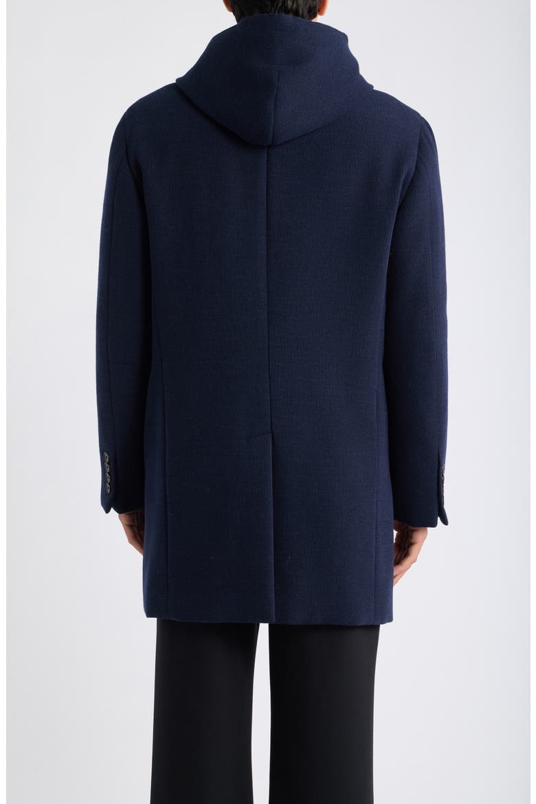 Turner Wool and Cashmere Hooded Overcoat, Alternate, color, BLUE WINDOWPANE