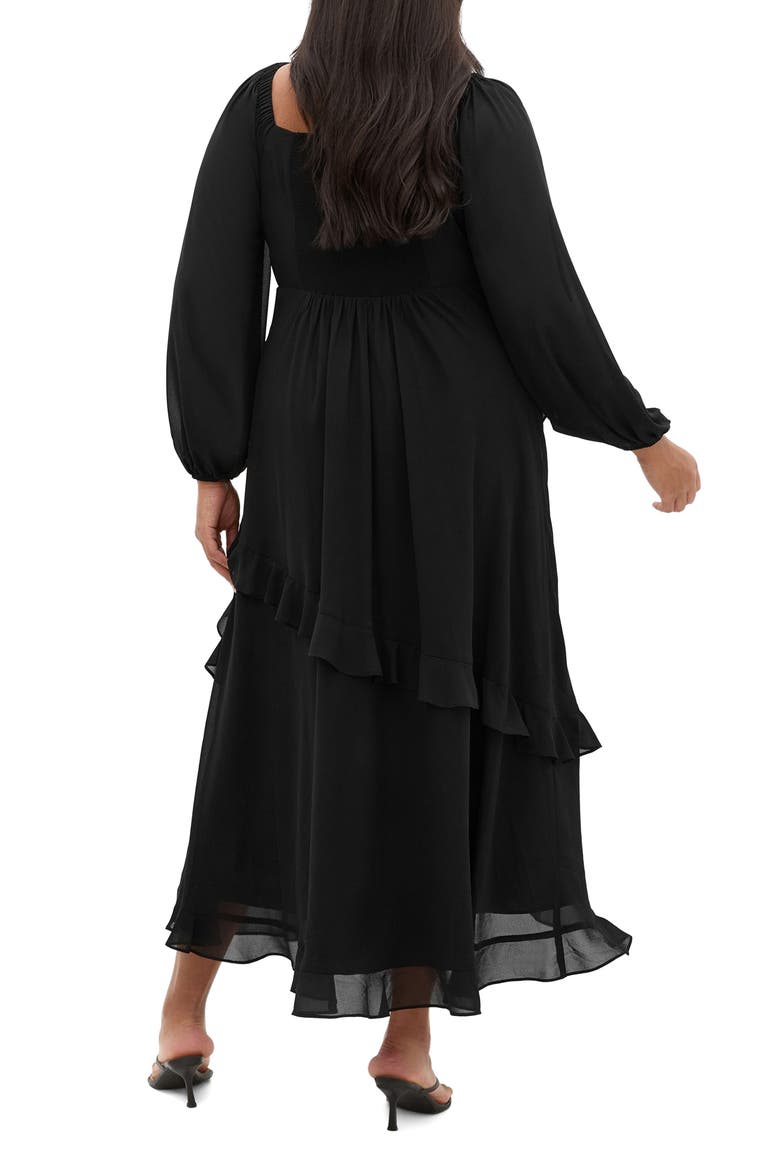 Shayla Long Sleeve Dress, Alternate, color, BLACK