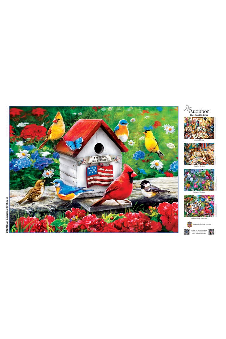 An American Birdhouse 300 Piece Puzzle, Alternate, color, Multicolor