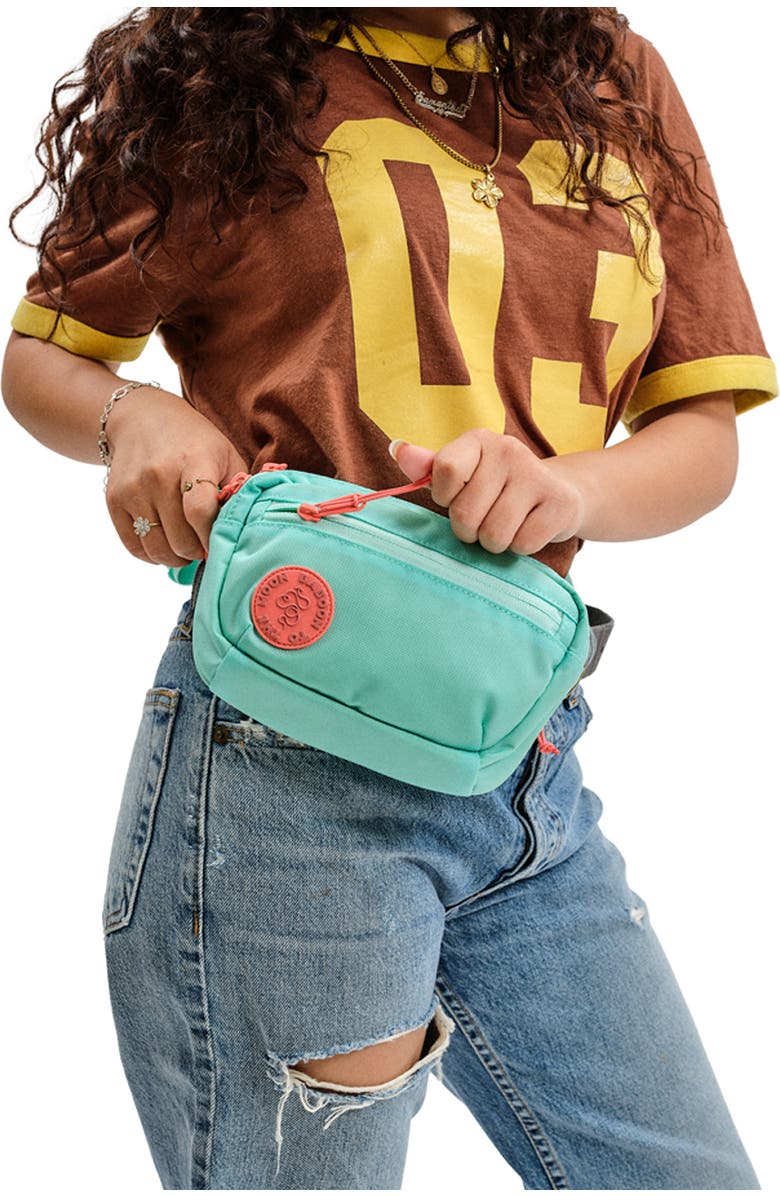 Baboon to the Moon Fannypack Mini 1.5L, Alternate, color, Aqua Drift