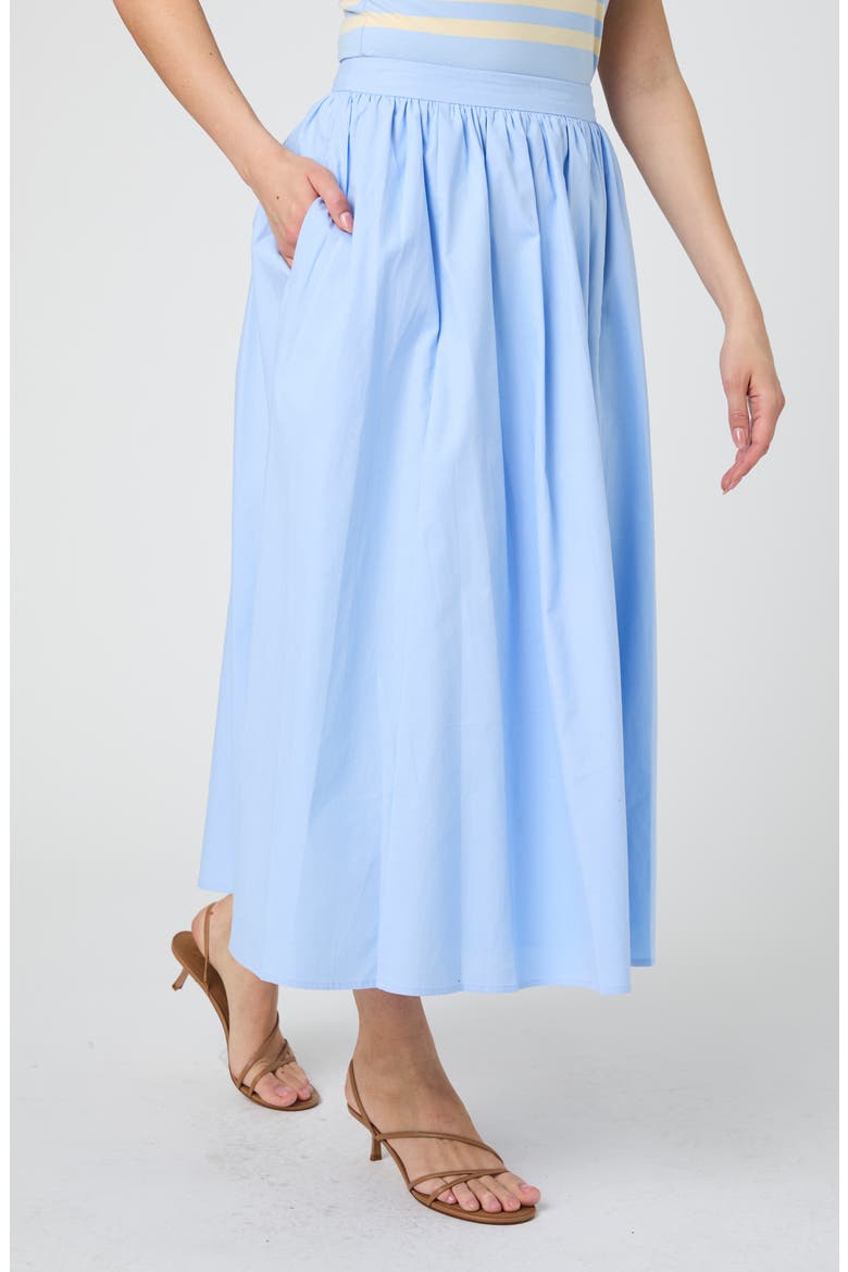 Cotton Poplin Maxi Skirt, Alternate, color, CASHMERE BLUE