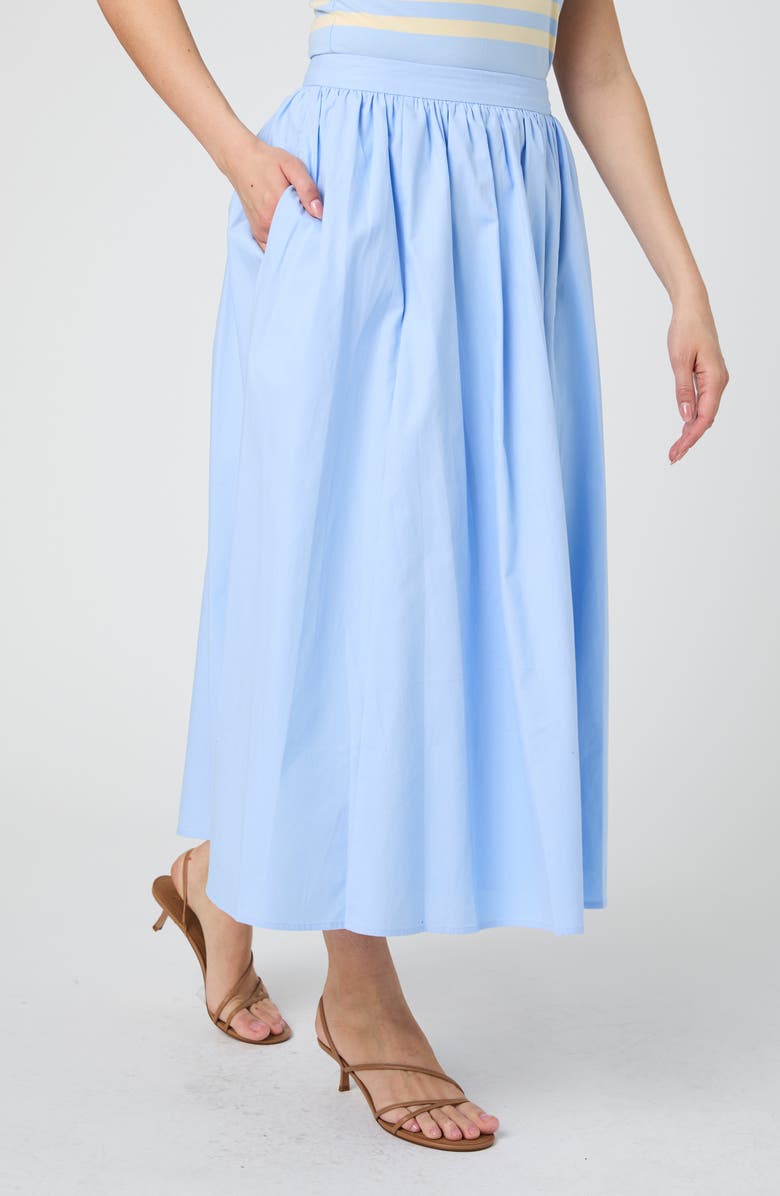 French Connection Cotton Poplin Maxi Skirt, Alternate, color, Cashmere Blue