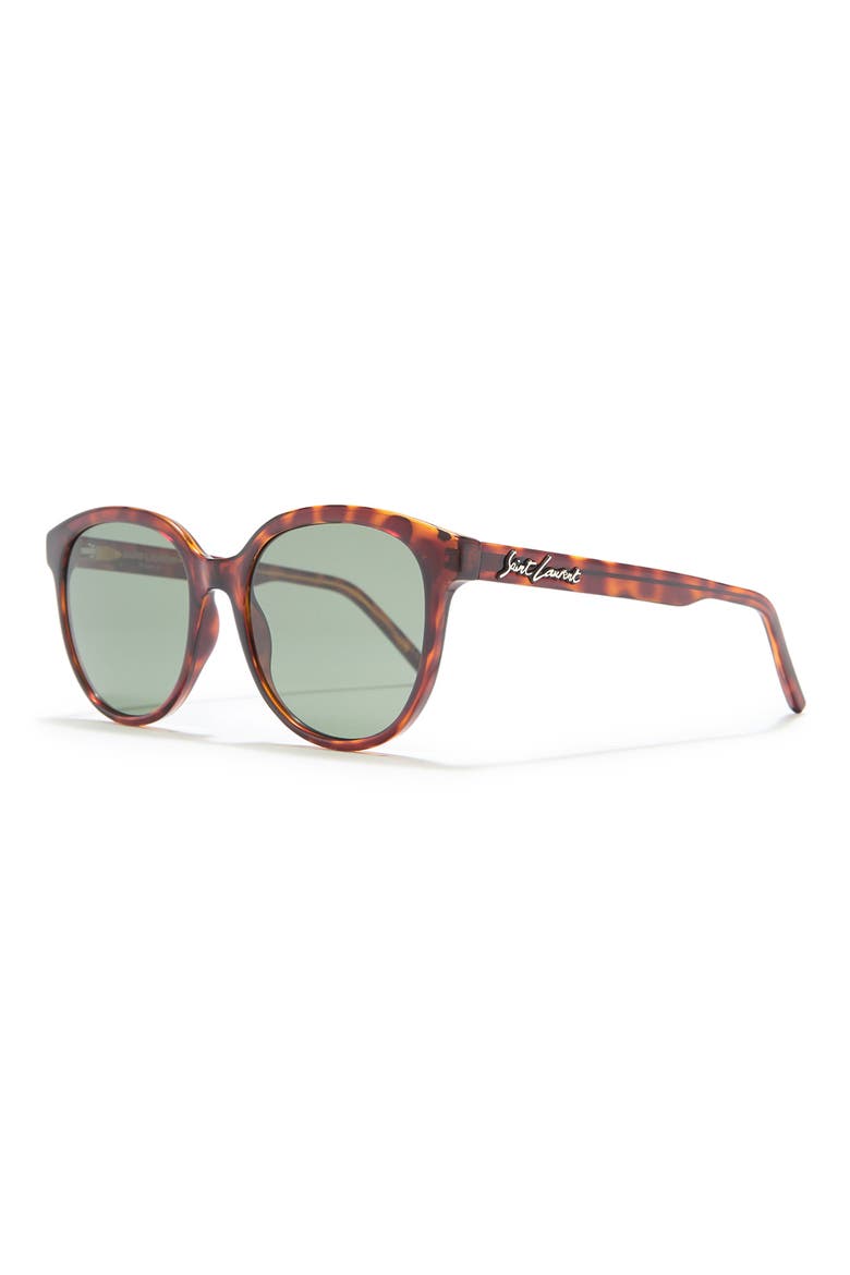 55mm Modified Round Sunglasses, Alternate, color, HAVANA HAVANA GREEN/GRN