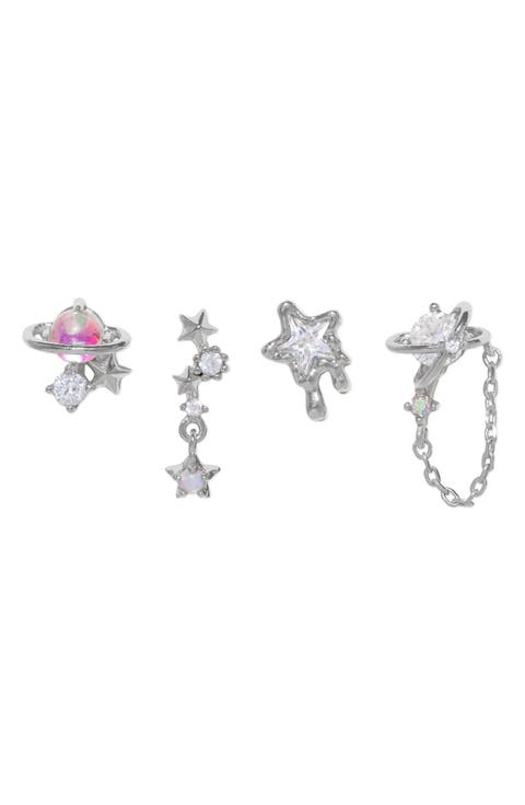 Lunar Dreams Set of 4 Stud Earrings