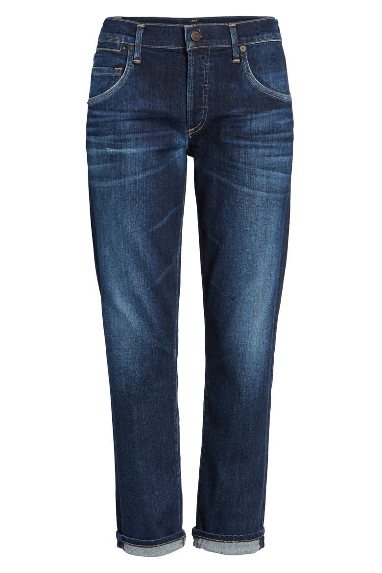 Emerson Slim Boyfriend Jeans, Main, color, BLUE RIDGE