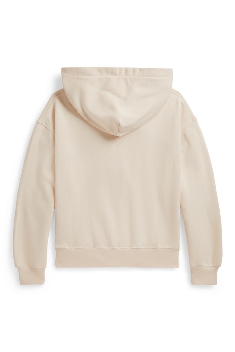Kids' Polo Bear Patchwork Terry Hoodie, Alternate, color, GUIDE CREAM