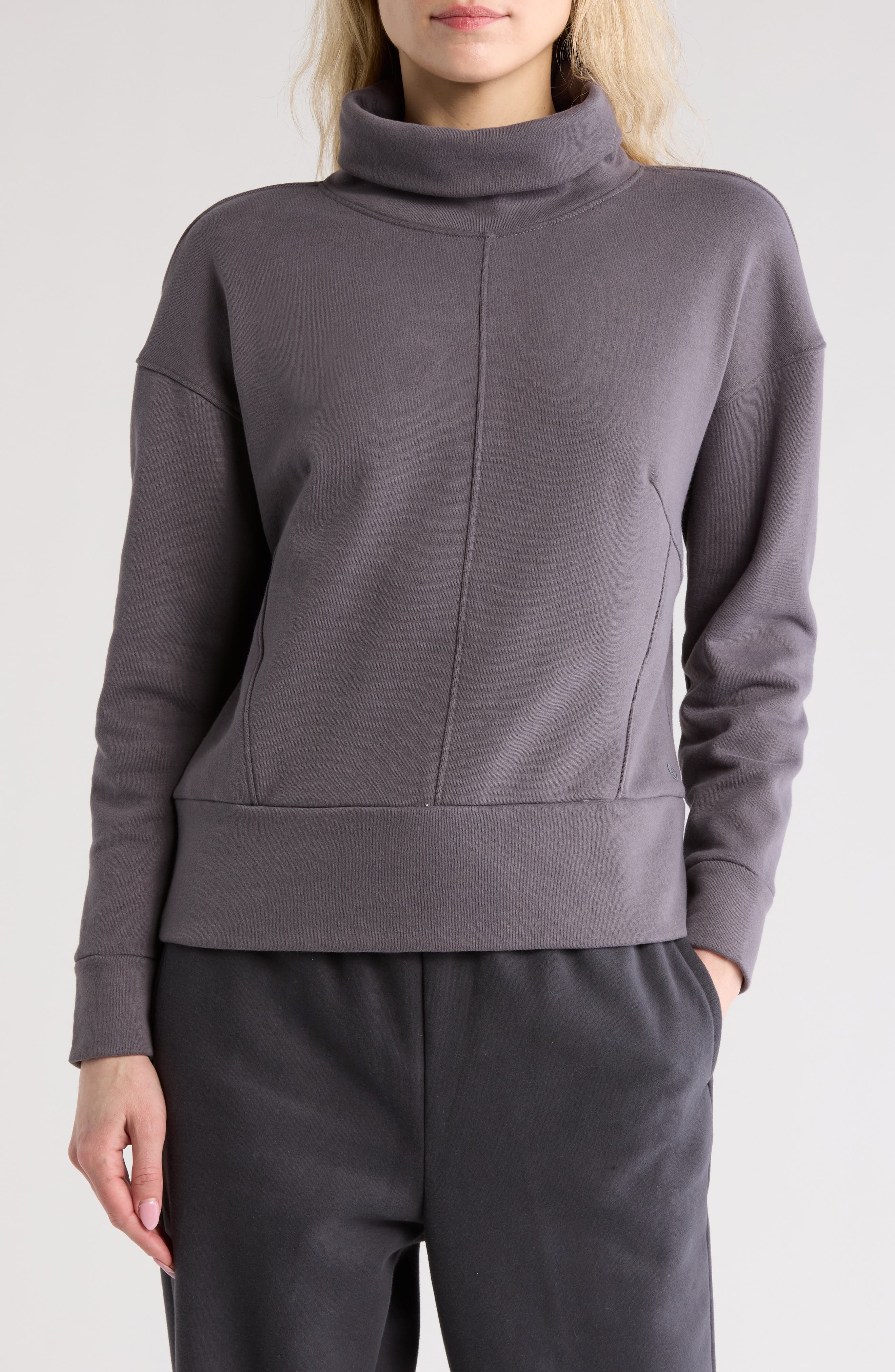 APANA Cocoon Long Sleeve Mock Neck Top