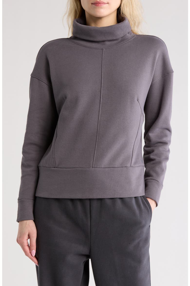 Cocoon Long Sleeve Mock Neck Top, Main, color, BOULEVARD