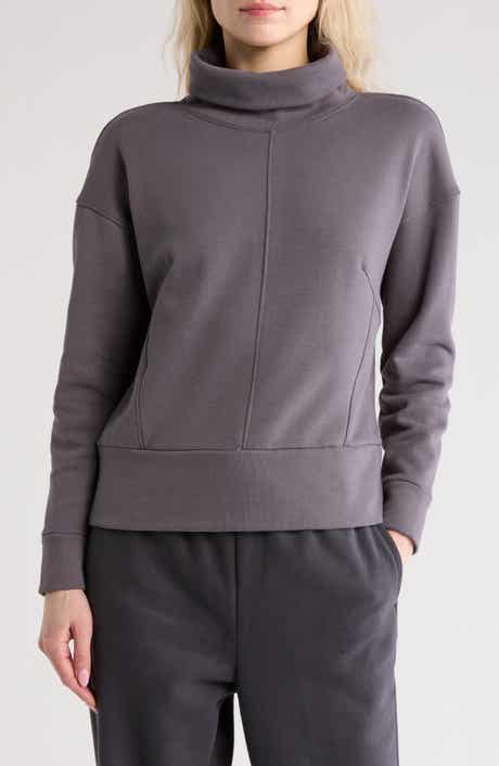 APANA Cocoon Long Sleeve Mock Neck Top