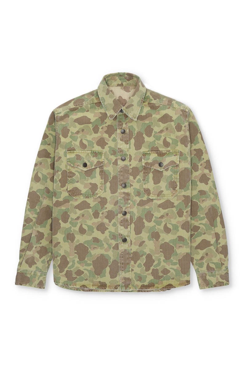 Fortela Kenny Cotton Camouflage Overshirt, Main, color, Kam