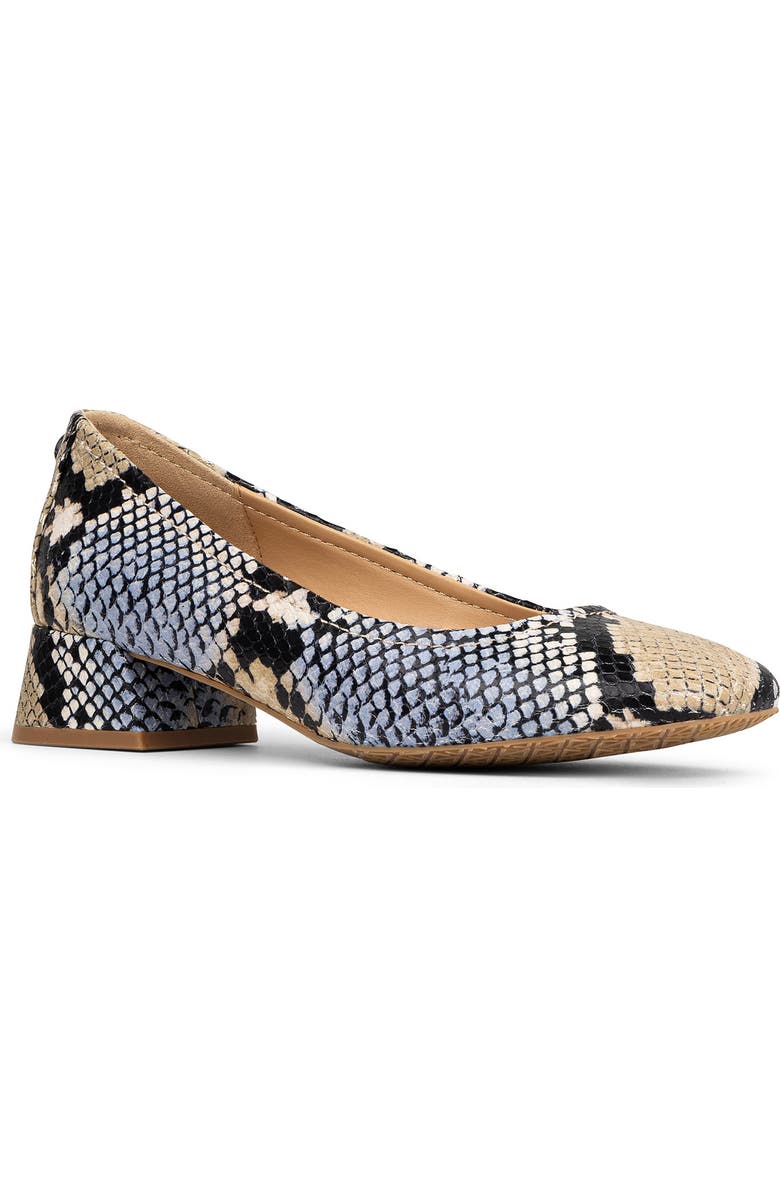 Donald Pliner Snakeskin Print Mid Heel Pump, Main, color,