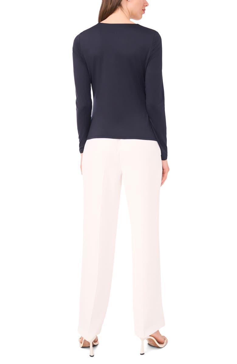 Halogen<sup>®</sup> Long Sleeve Wrap Top, Alternate, color, Navy Depths