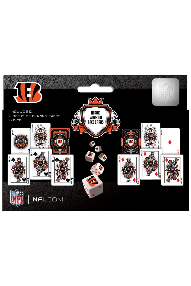 Cincinnati Bengals Playing Cards & Dice, Alternate, color, Multicolor