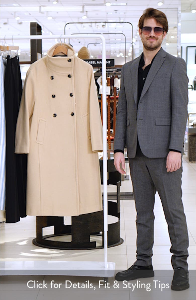 Double Breasted Stand Collar Coat, sales video thumbnail