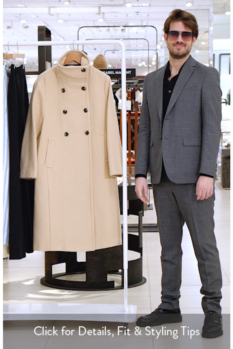 Double Breasted Stand Collar Coat video
