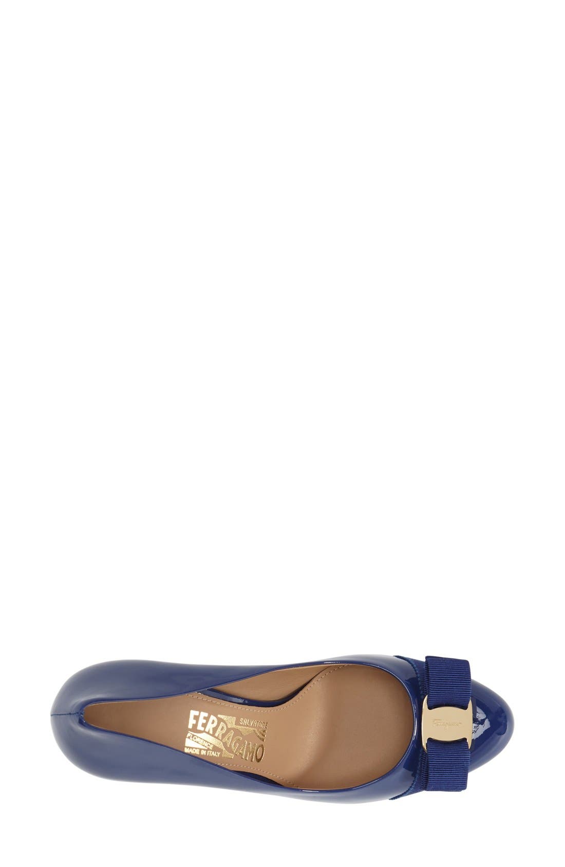 FERRAGAMO Salvatore Ferragamo Pimpa Rounded Toe Bow Pump, Alternate, color, 