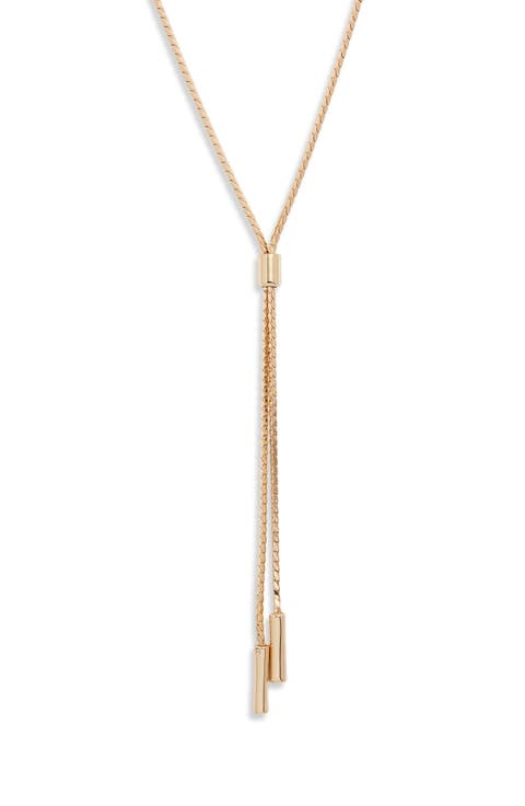 Bar Accent Bolo Y-Necklace