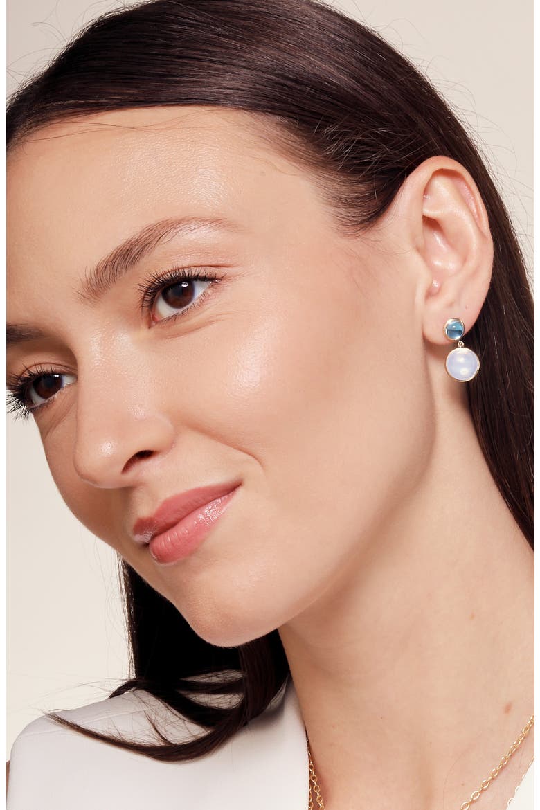 Cirra Moon Drop Earrings, Alternate, color, Blue Topaz