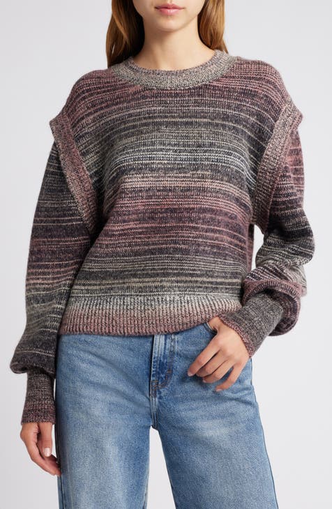 Metallic stripe sweater best sale