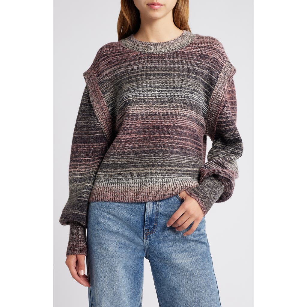 TREASURE & BOND TREASURE & BOND OMBRÉ STRIPE CREWNECK SWEATER