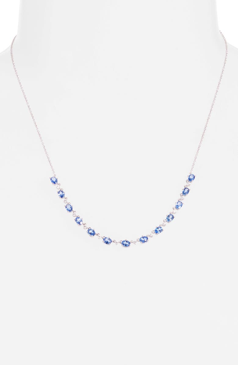 Meira T Sapphire & Diamond Necklace, Alternate, color, White