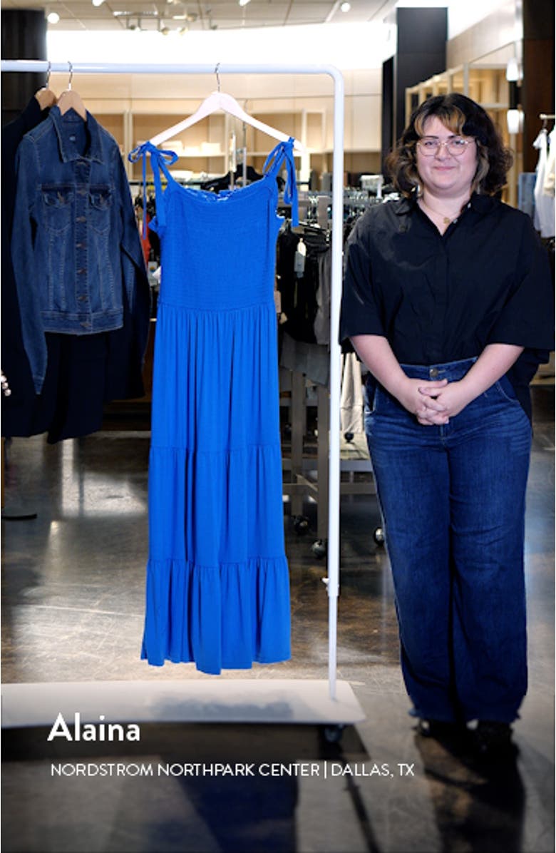 Miley Smocked Tiered Maxi Sundress, sales video thumbnail