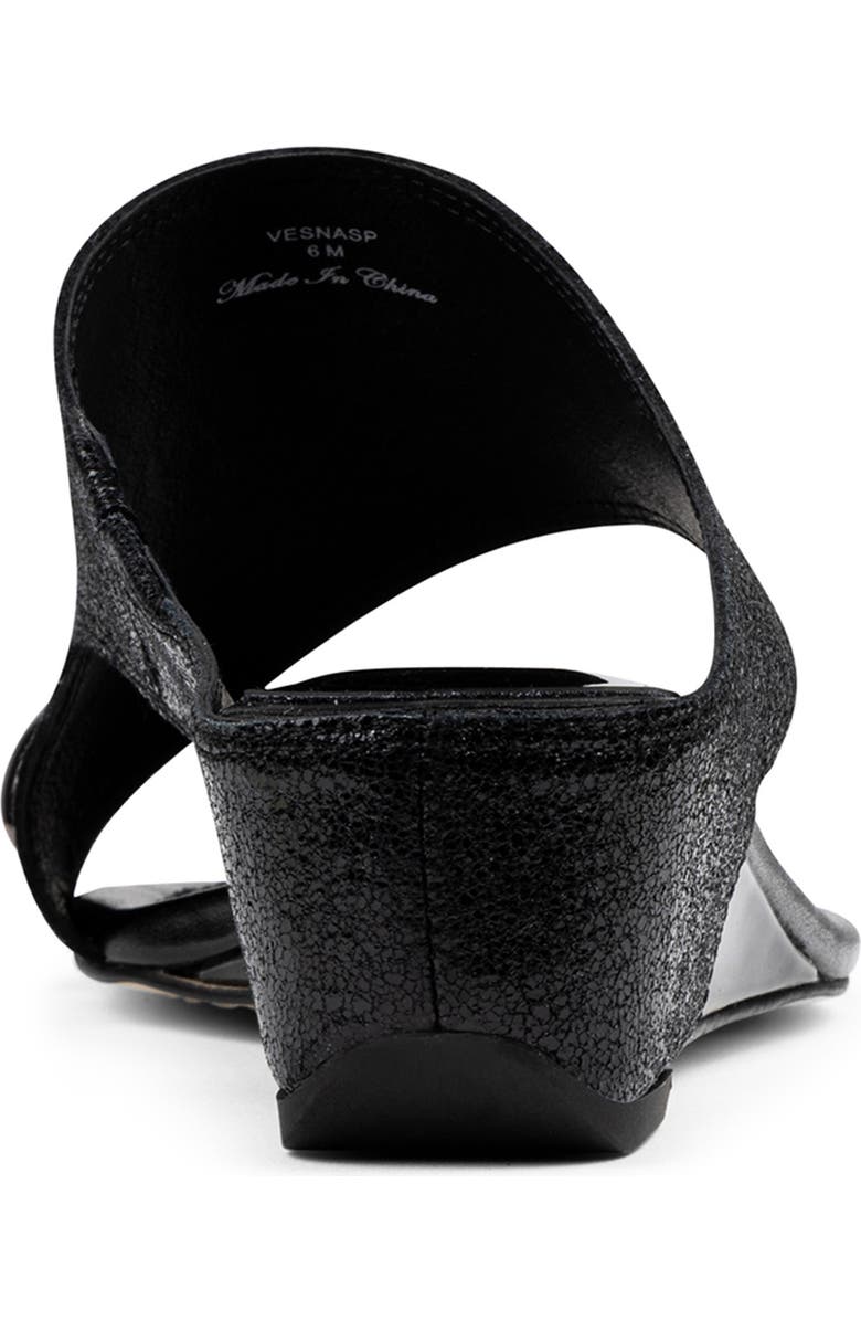 Donald Pliner Vesna Toe Loop Wedge Sandal, Alternate, color, Black