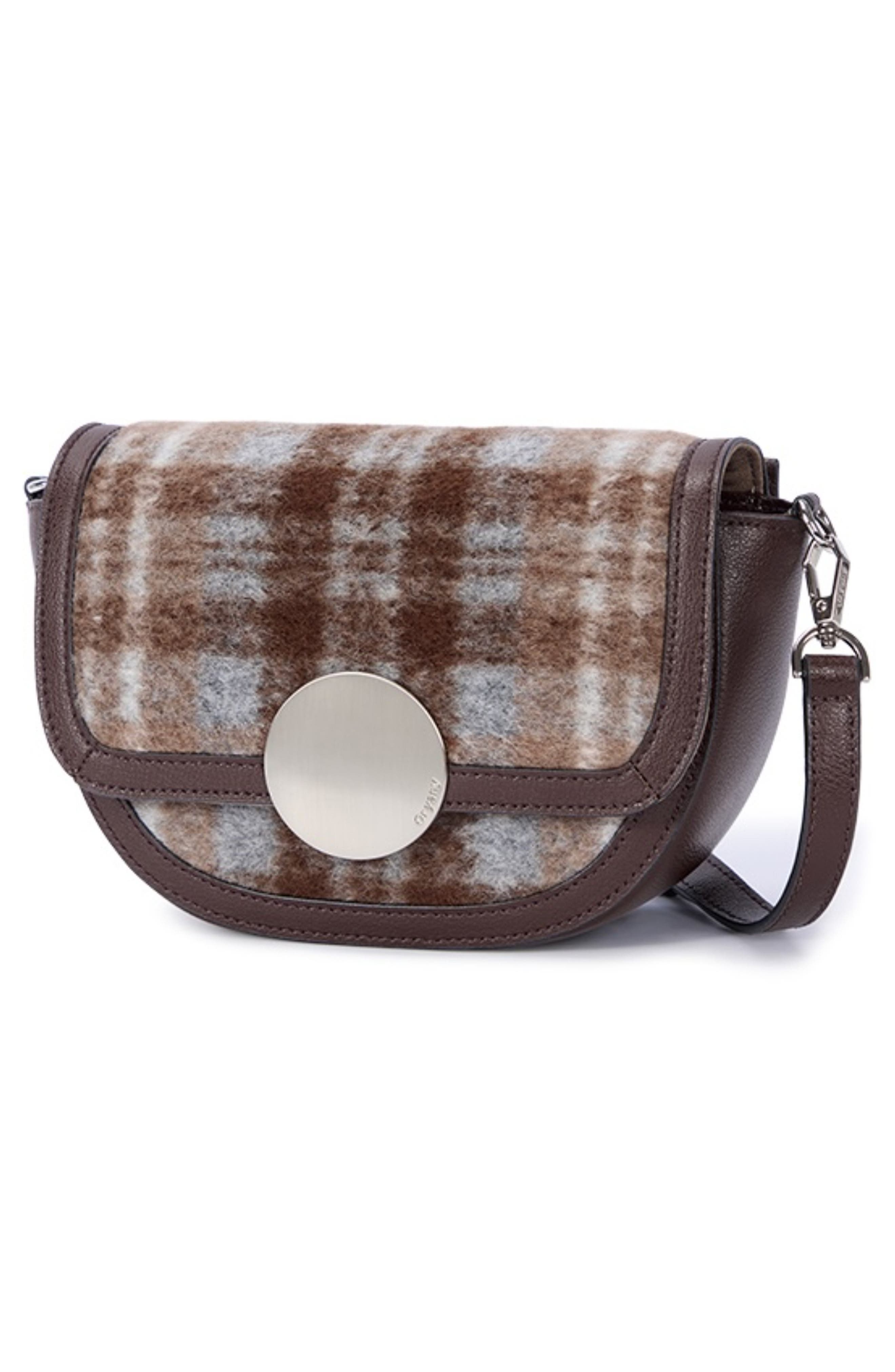 Oryany Lottie Check Crossbody Bag, Alternate, color, Brown